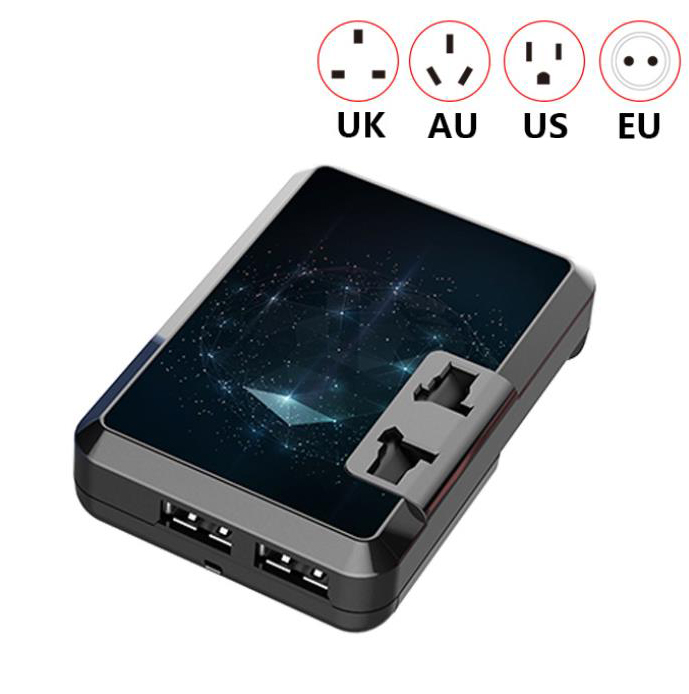 slim design Universal Adapter with customize full color print logo onside WC008