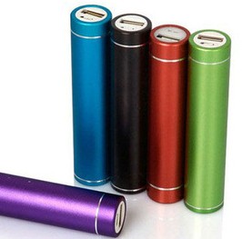 portable power bank in cylindrical design