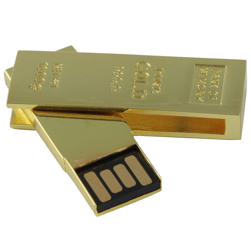 Swivel golden USB drive U299