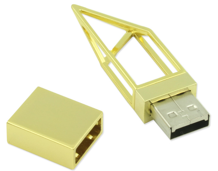 Golden Color Metal USB Drive 16GB 32GB U996
