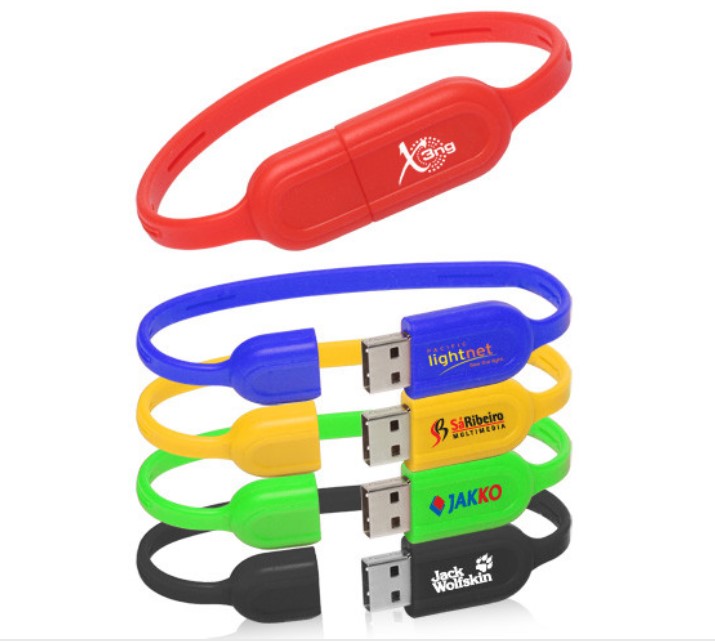 OEM logo printing Slim Wristband usb flash drive 16GB bracelet U087