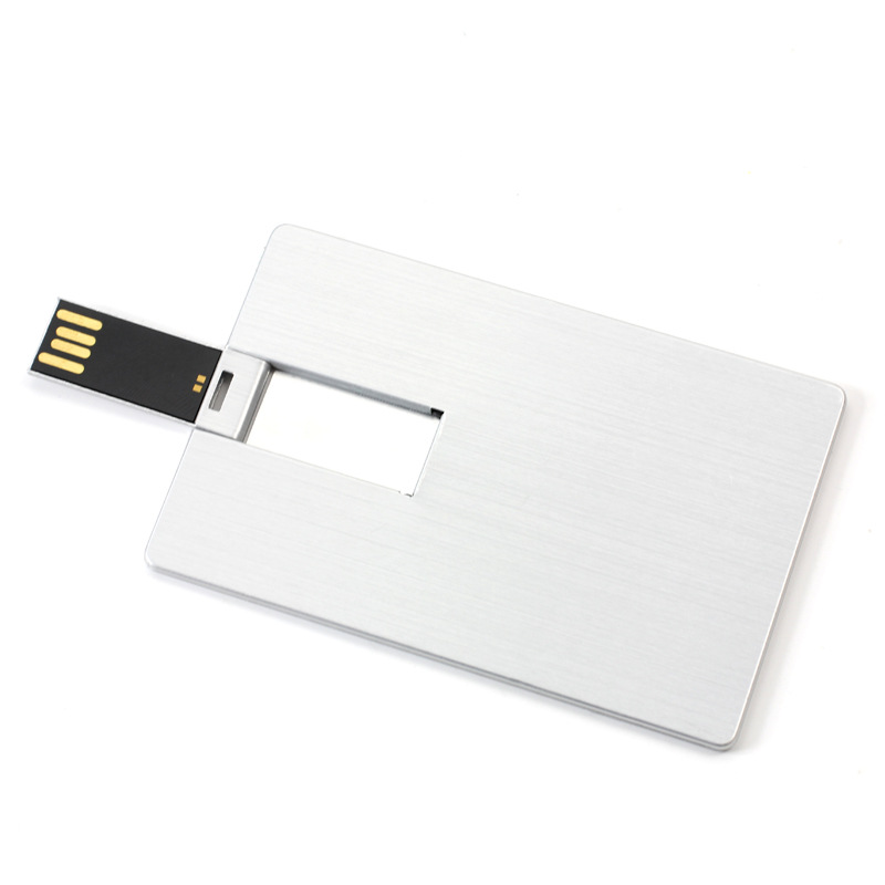 Metal Card USB Drive with Full Sides Logo Printing U1283