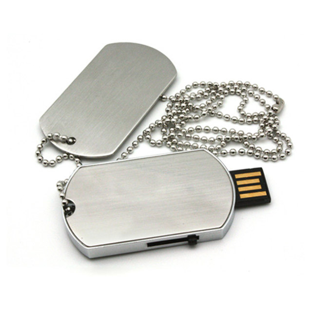 Army card shape usb flash drive with silver keychain U245