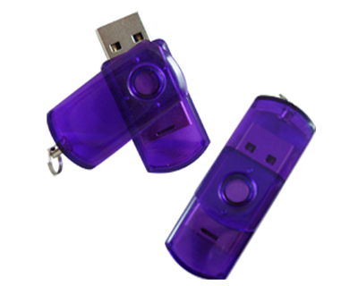 transparent plastic USB flash U133