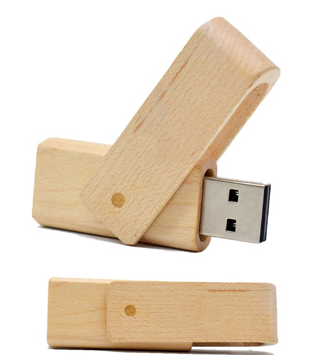 Novelty swivel USB drive with environment material U531