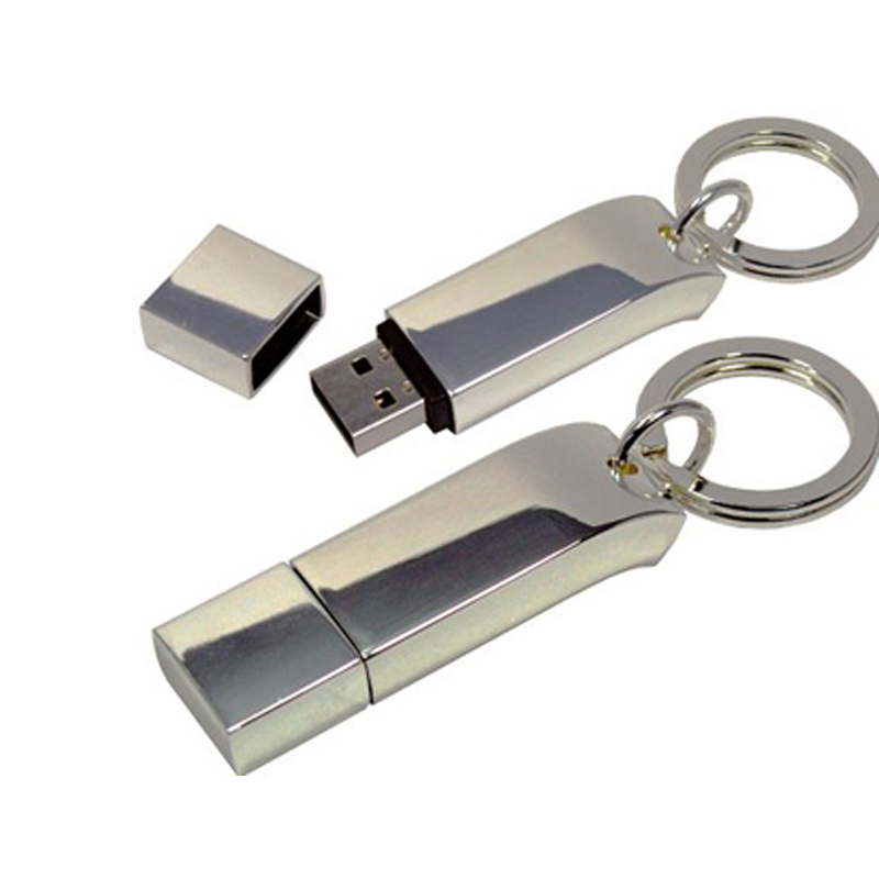 Metal Silver USB Flash Drive with Key Ring U241