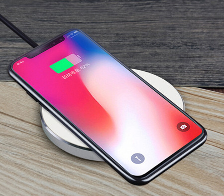 New Items Fast Charge Portable QI Wireless Mobile Phone Battery Charger for Iphone 8 WC-003
