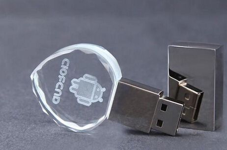 Customized 4GB 8GB 16GB crystal  usb flash drive with engraving logo U991