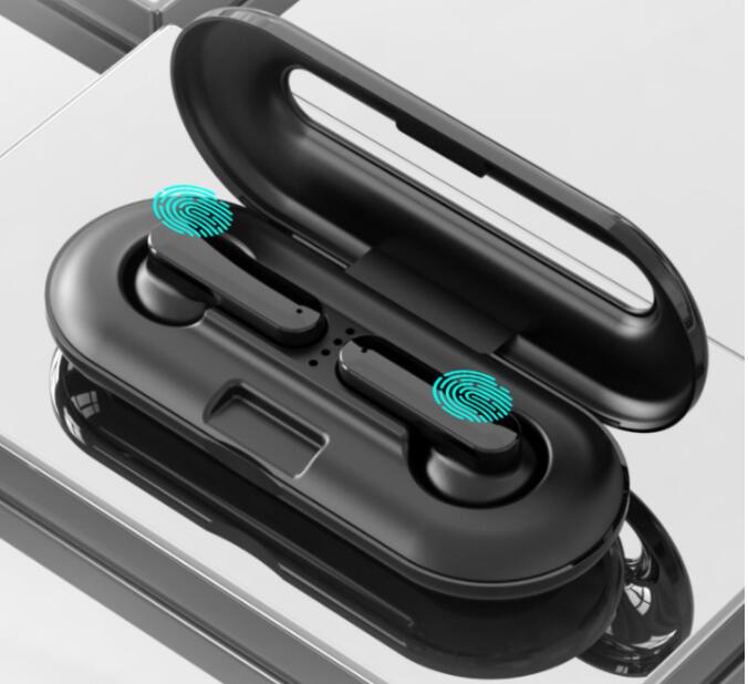 Super Thin Dual Talk Auto Pair Portable True Wireless Stereo In-Ear TWS bluetooth Earphones Earbuds