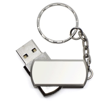 Metal Twister USB Flash Drive with Keychain U578