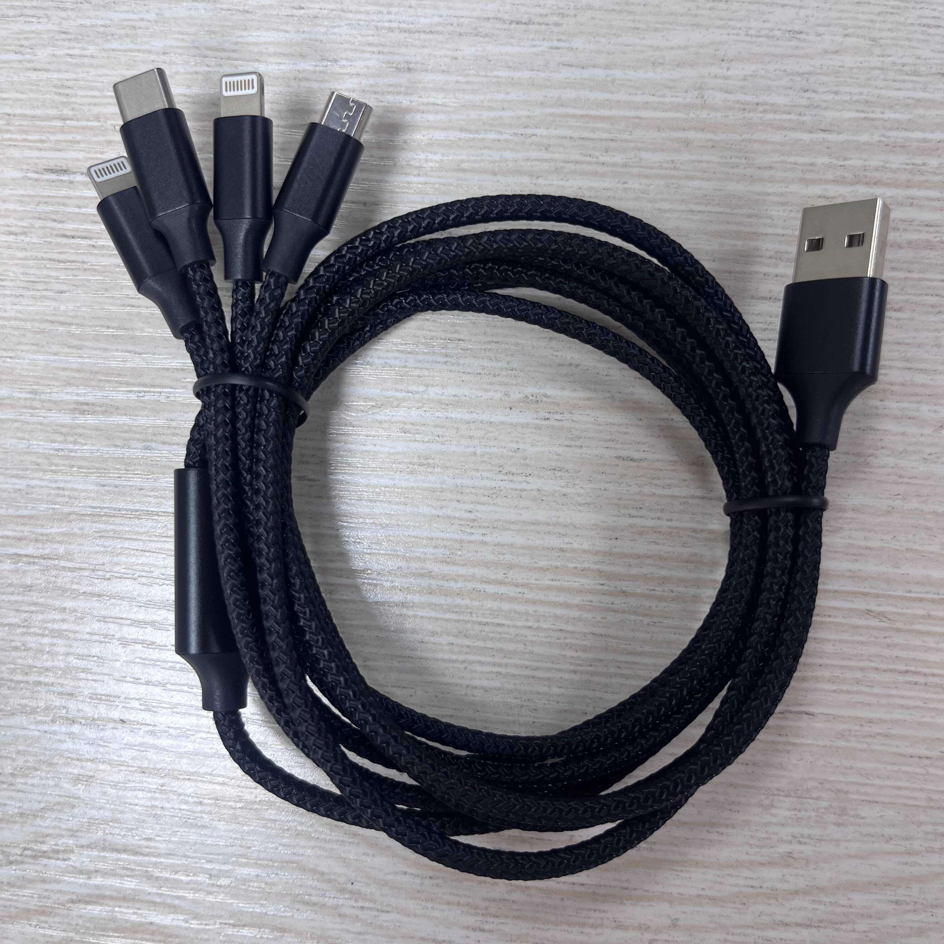 1.2M 4 in 1 Charging Cable for Iphone, Type C and Android UC122