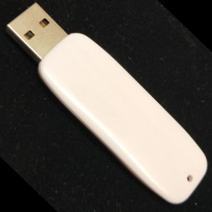 White color plastic retractable USB Drive U002
