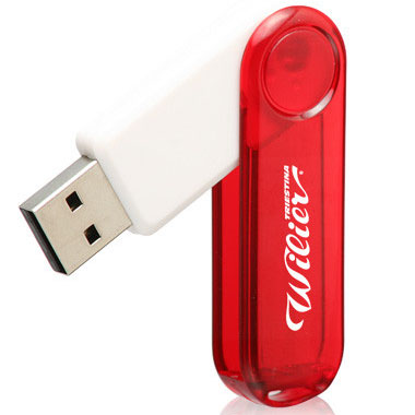 Swivel Colorful Transparent USB Flash Drive U053