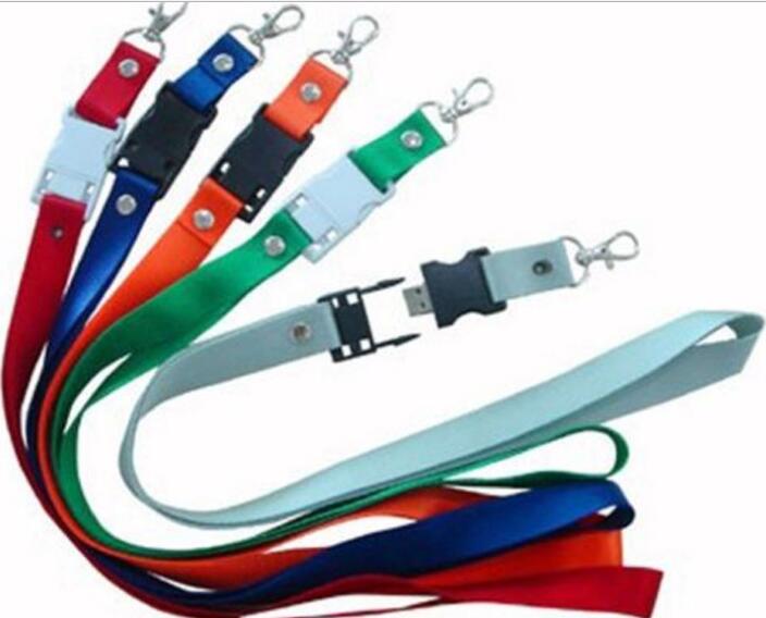 Customized 4GB 8GB 16GB 32GB 64GB Colorful Lanyard USB U168