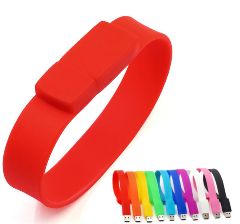 Customization logo printing OEM Wristband usb flash drive 16GB bracelet U018