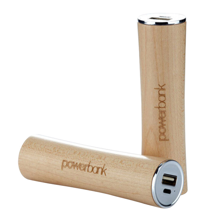 novelty round wooden power bank 2600mah for smart phones PB416