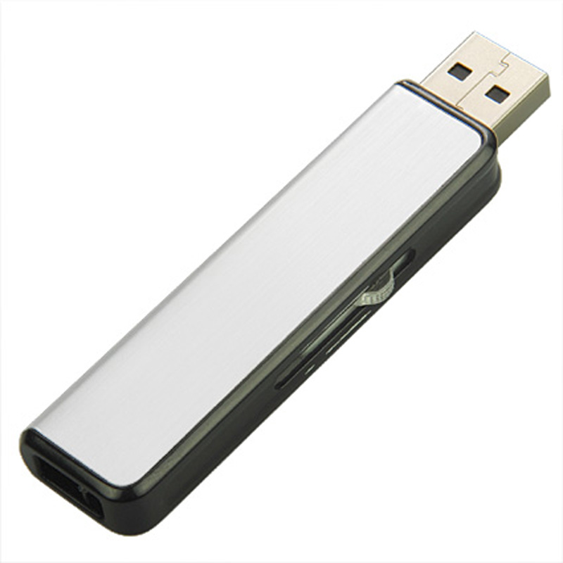 Black Metal Sliding usb drive U025