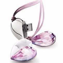 Crystal Heart USB Flash Drive U903